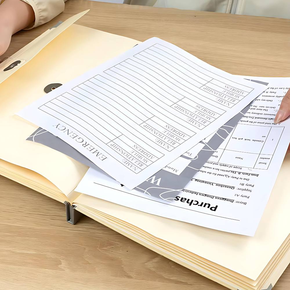 Life Document Organizer | Binder for Important Documents,